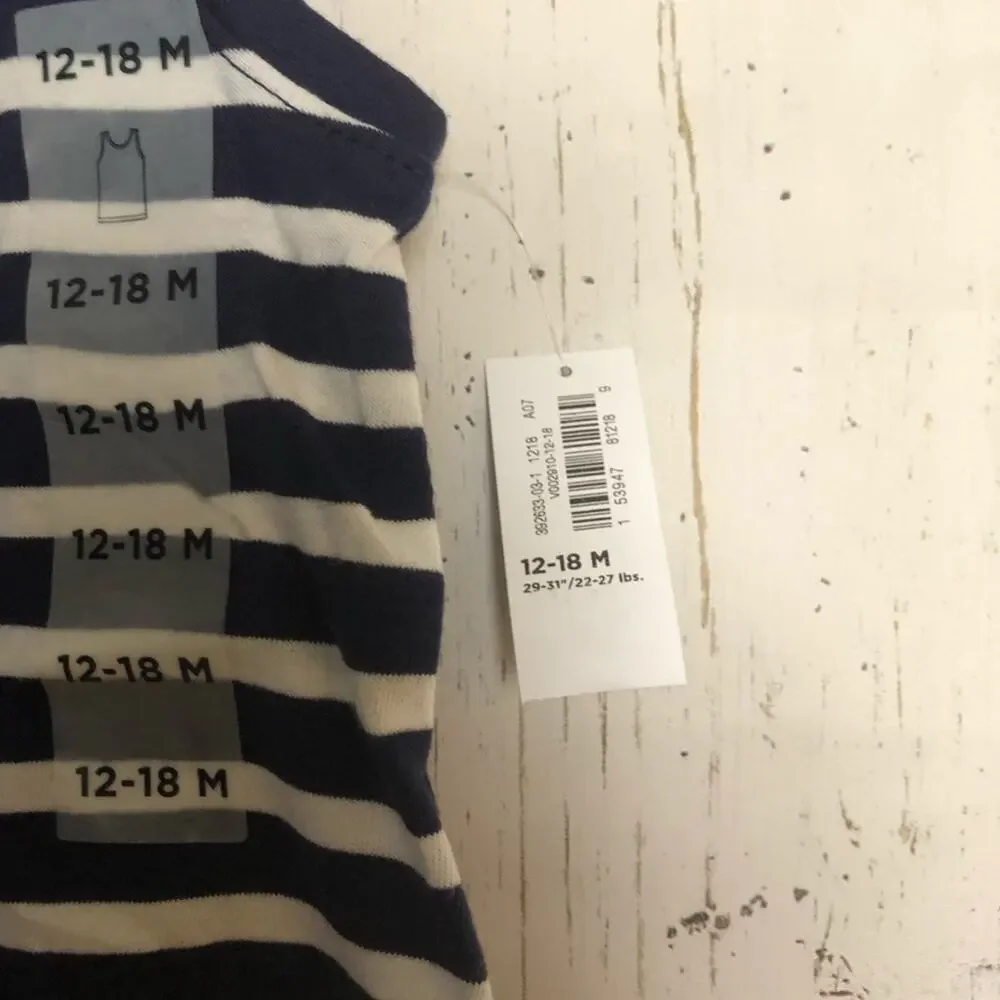 Old Navy Baby Girl Striped Tank Sz 12-18